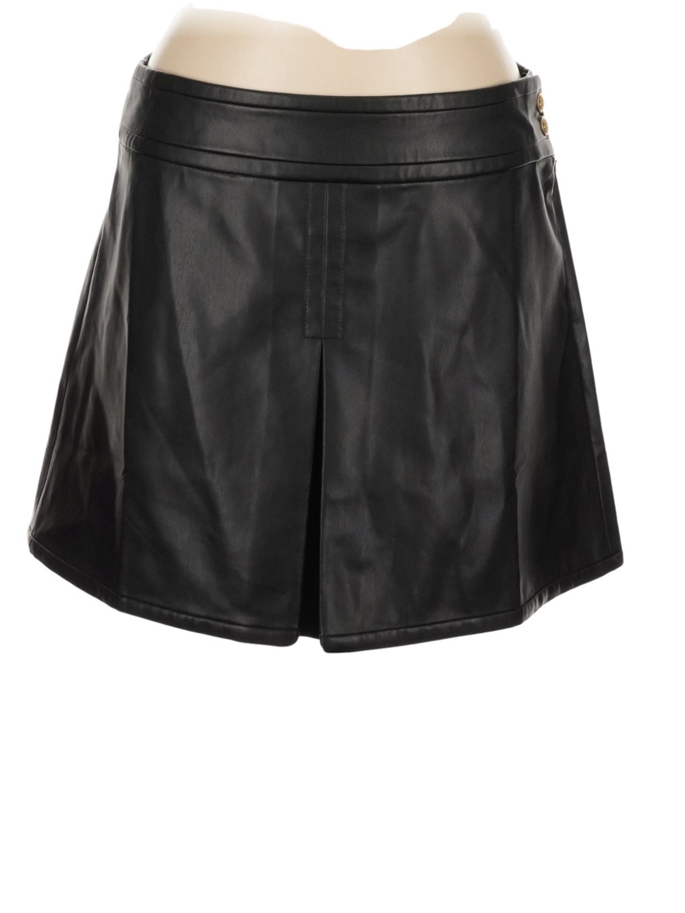 J. Crew Black Faux Leather Mini Skirt Size 12